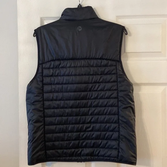 MERRELL Man Vest BNWOT color black length 28” pit to pit 36” two front pockets - Picture 6 of 12